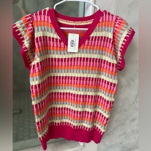 Boutique Colorful Striped Knit sweater top